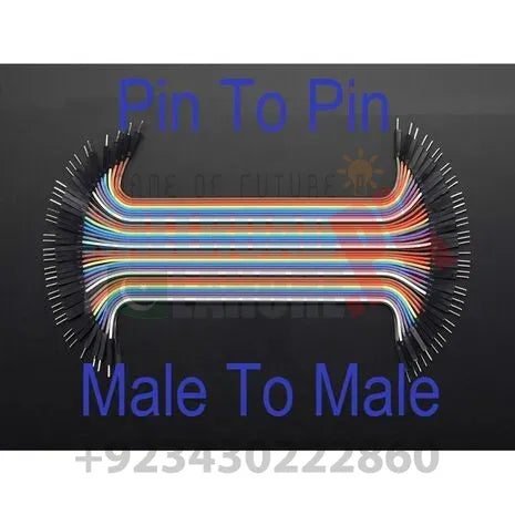 40-Pin Dupont Jumper Cables – Male To Male, 10cm – For Breadboard, Arduino, Raspberry Pi