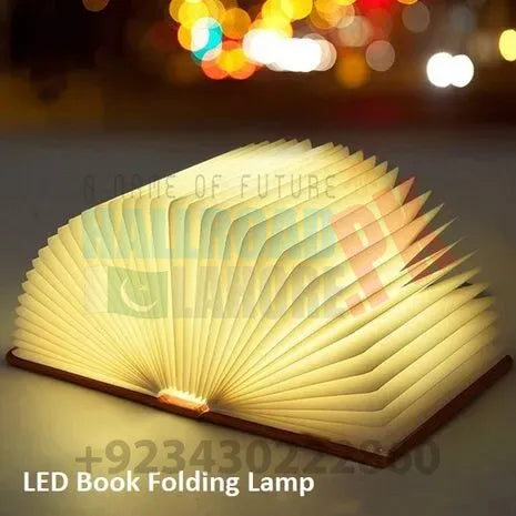 LED Book Shaped Folding Rechargeable Lamp (6.5 x 4.9x1)Inch
