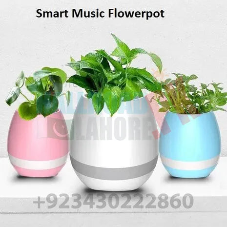 Smart Music Flowerpot Bluetooth Speaker With Colorful LED