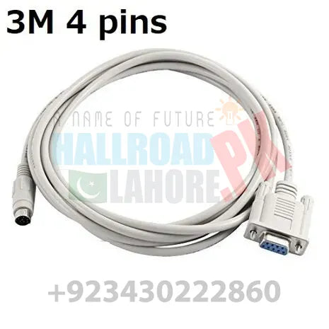 3 Meter Rs232 Db9 To 4 Pin Female-male Plc Programming Adapter Cable