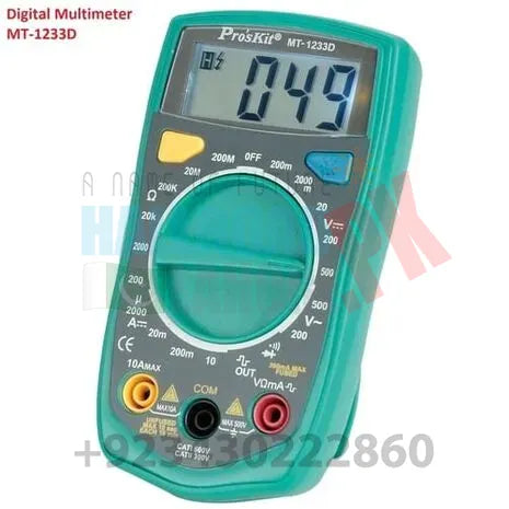 Handheld Digital AC DC Multimeter ProsKit MT1233D