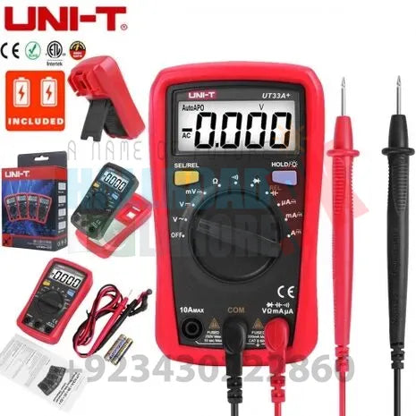 UNI T UT33A+ Mini Palm Size Auto Range Digital Multimeter Tester