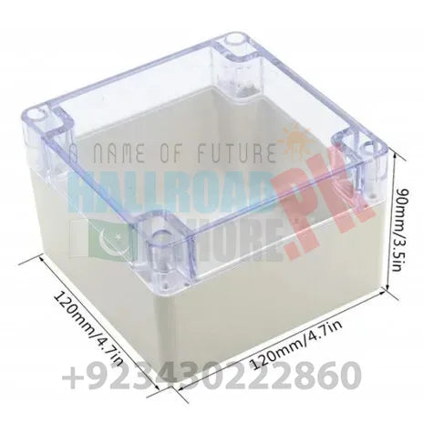 4.7 x 4.7 x 3.5 (120mmx120mmx90mm) Plastic Electronic Project Box Junction Enclosure Case Box Waterproof Clear Cover