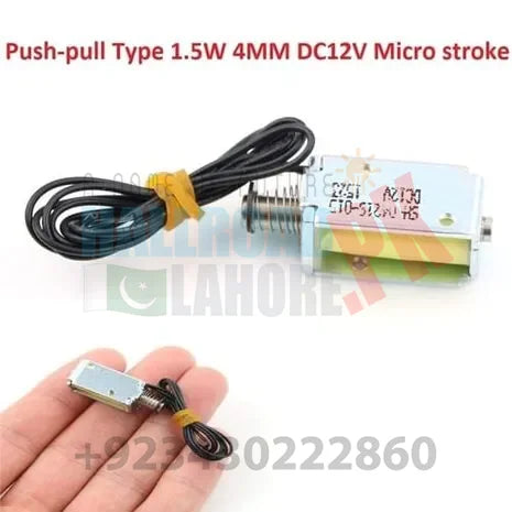 Micro Electromagnet Dc9v 1.5w 4mm Stroke Through Push Pull Type Solenoid Electromagnet