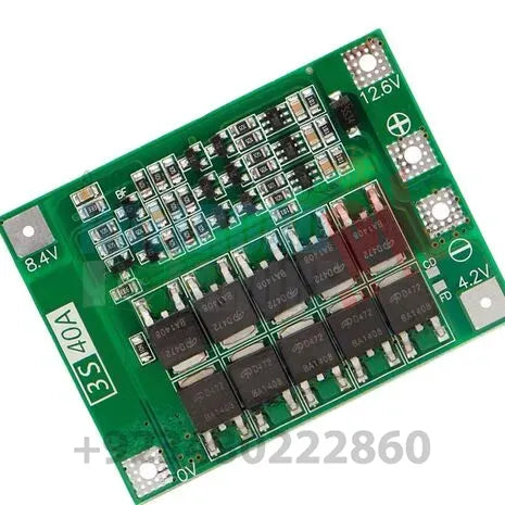 3s 40a Bms 11.1v 12.6v 18650 Lithium Battery Protection Board With 100ma Balancing Feature