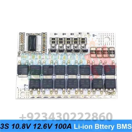 3S BMS 12V 100A LI-ION LMO PROTECTION LITHIUM BATTERY CIRCUIT BOARD LI-POLYMER BALANCE CHARGING MODULE