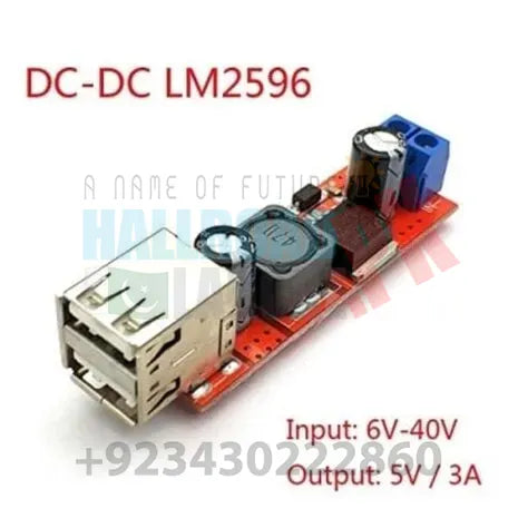 Vehicle Battery Charger 3a Dual Usb Output Lm2596 Buck Converter
