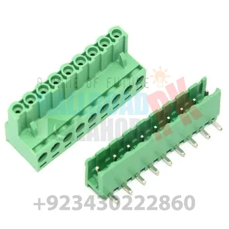 10 Pin Connector Pcb Mount Right Angle Bent Screw Terminal