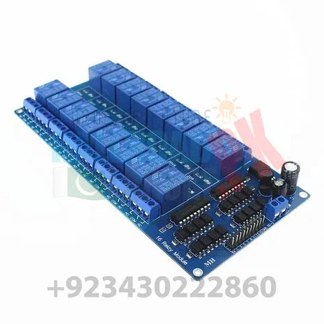 5v 16 Channel Relay Module With Optocoupler Lm2576 Power Supply
