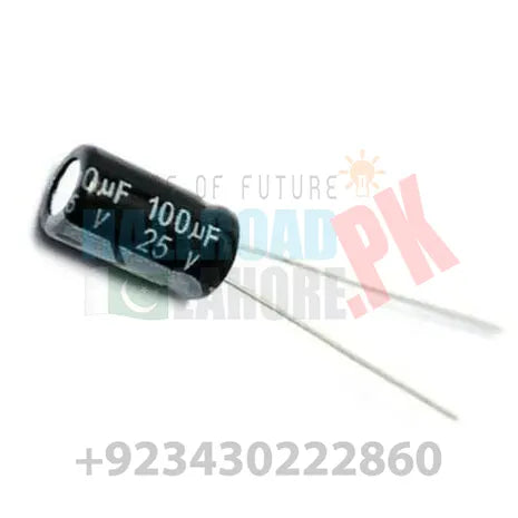 100uf 25v Electrolytic Polar Capacitor in Pakistan