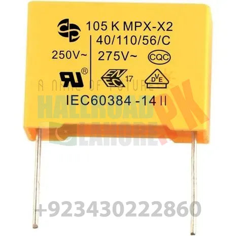 1uf/275v Non Polar Capacitor (105 /275v Film Capacitor ) in Pakistan