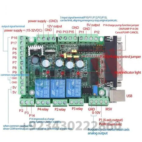 4 Axis 6 Axis Cnc Breakout Board Stepper Motor Driver Mach3v2.1-l Adapter Controller
