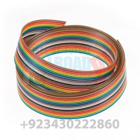 1 feet 20 Wires Rainbow Color Flat Ribbon Cable In Pakistan