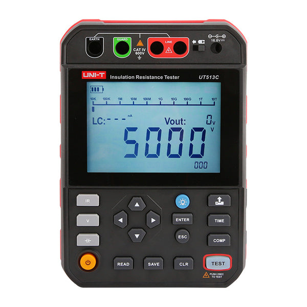 UNI-T UT513C 5kV Digital Insulation Resistance Tester – High Voltage, CE & UKCA Certified with Data Storage and PC Software Analysis in Pakistan
