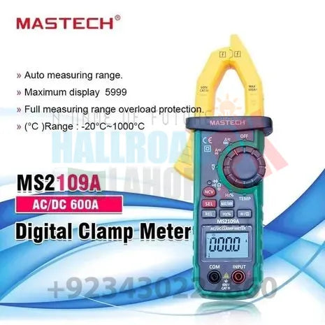 Digital Clamp Meter 600A Mastech MS2109A