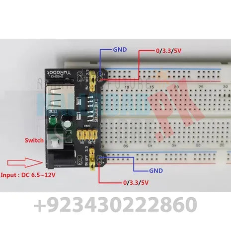 Bread Board With Power Supply-Diy Project Board
