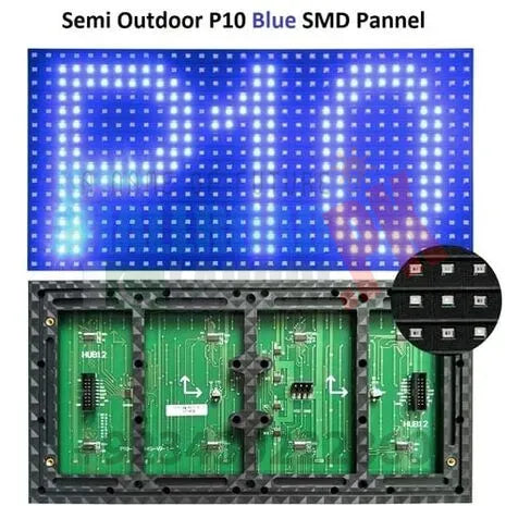 P10 Blue Smd Led Display Panel Semi Outdoor Led Module