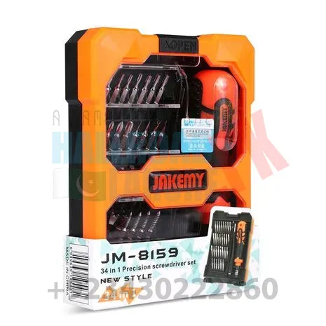 Jakemy Jm-8159 34 In 1 Screwdriver Ratchet Hand-tools Suite Furniture Computer Electrical Maintenance Tool