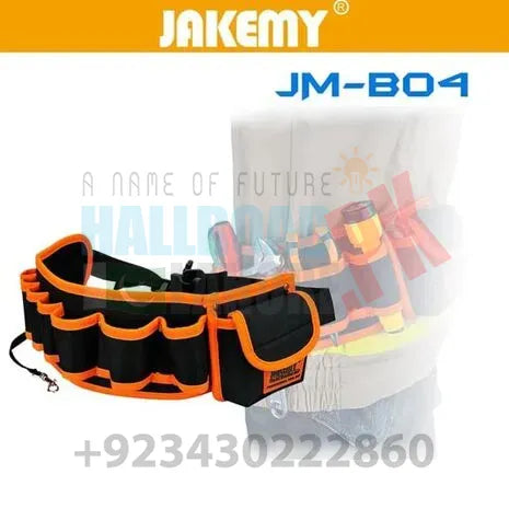 JAKEMY JM-B04 Multifunctional Waist Tool Bag Pockets Pouch Organizer for Carpenter Hammer Electrician Repair Tools