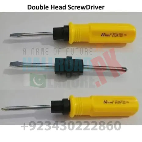Double Head Plastic Handle Screwdriver
