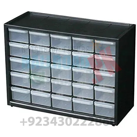 25 Section Cabinet Plastic Drawer Organizer Box Components Jewelry Box