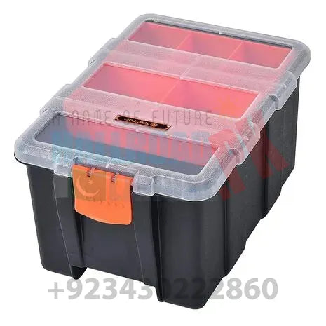 Hardware & Parts Organizers  Black/Orange Multi functional Plastic Medium Storage Box
