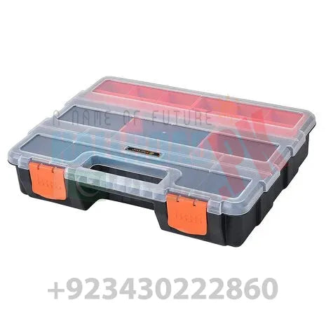 Hardware & Parts Organizers  Black/Orange Multi functional Plastic Large Storage Box