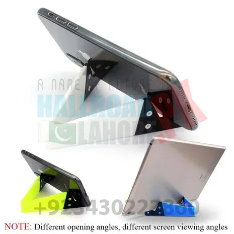 V Shaped Fold Able Universal Mobile Phone Tablet Pc Stand Holder Pocket-sized Kickstand For Desk