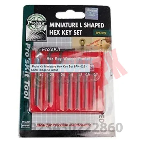 Miniature l Key Wrench Screwdriver Kit Hex Key Set Allen 7pcs 0.7-3.0mm 8pk-022 Proskit