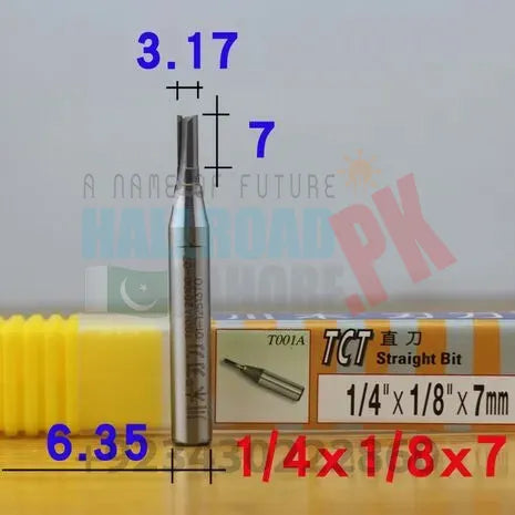 1/4 x 3 x 12  2Flute Straight Cutter Wood Milling Cutter In Pakistan
