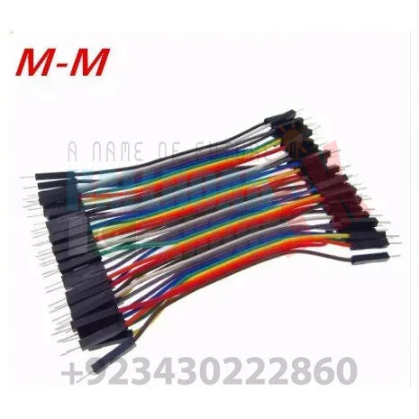 10cm Pin To Pin Jumper Wire Dupont Line 40 Pin Male To Male Arduino Ju ...