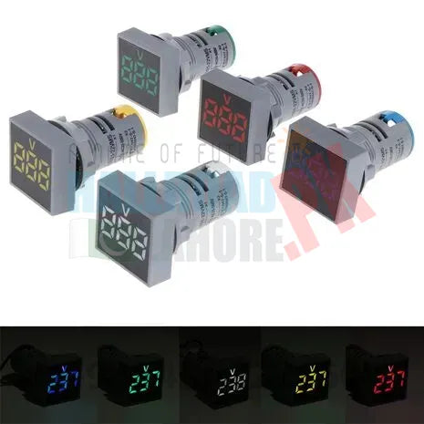 22mm LED Digital AC Voltmeter Voltage Indicator Lamp Pilot