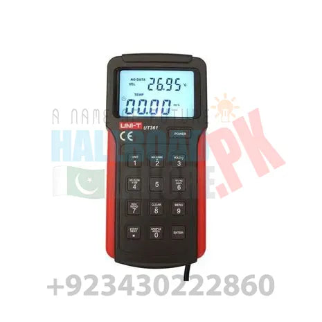 UNI T UT361 Anemometer Wind Temperature Wind Speed and Wind Capacity Meter in Pakistan