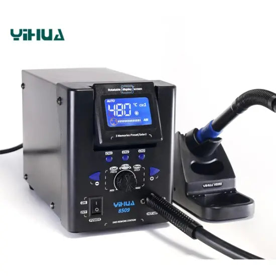 YIHUA 8509 Micro Hot Air Gun Soldering Station with 3.5/3/2.5/2 mm Nozzle Temperture Adjustable BGA Rework Station in Pakistan