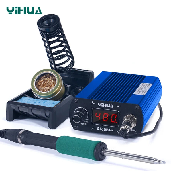 YIHUA 948DB+-II 110-240V Soldering Station 75W Quick Heating with Tip T12 Electronic Soldering Iron Station YH948BD+ II in Pakistan