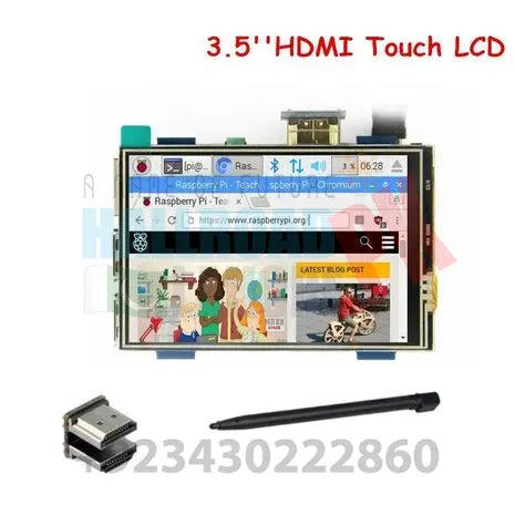 Mp13508 3.5 Inch Hdmi Usb Touch Screen Real Hd Lcd Display For Raspberry Pi 3/2/b+/b/a+