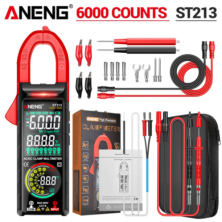 aneng-st213-clamp-meter-va-reverse-color-display-screen-multimeter-cat-iii-6000-count-true-rms-tester-dc/ac-voltage-current-tool