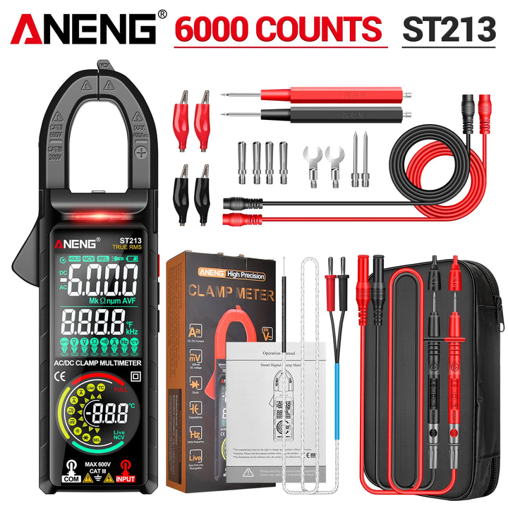 aneng-st213-clamp-meter-va-reverse-color-display-screen-multimeter-cat-iii-6000-count-true-rms-tester-dc/ac-voltage-current-tool