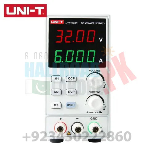 UNI T Adjustable Digital DC Power Supply UTP1306S 32V 6A Single Channel 4Bits 220V Input OVP Mobile Phone Repair Supply