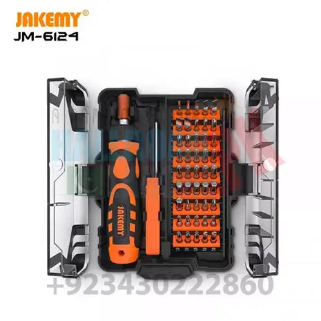 Jakemy 48 In 1 Portable Ratchet Handle Screwdriver Set Tool Kit Jm-6124