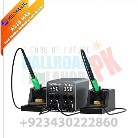 MECHANIC A210 Max Dual Constant Temperature Soldering Station 5 Storage Universal C210 Soldering Iron Handle Rework Station Tool