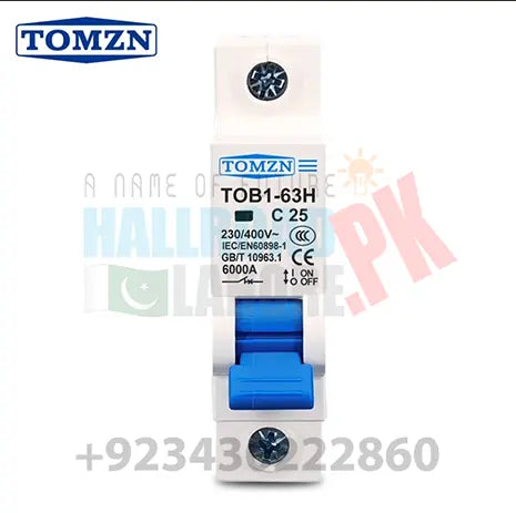 Tomzn 1P AC MCB Circuit breaker C type 230/400V TOB1-63H in Pakistan