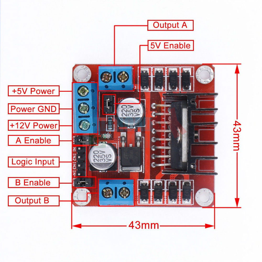 l298n motor driver module arduino